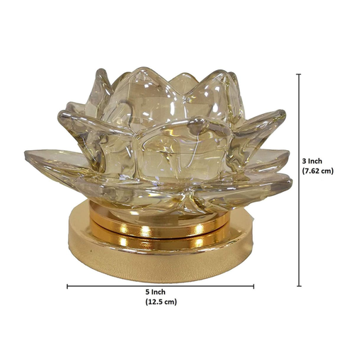 Floral Clear Glass Tea Light Candle Holder