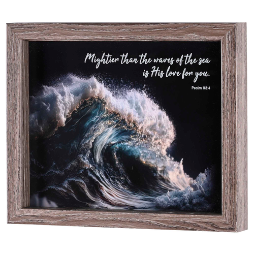Framed Art Mightier Than The Waves 10x8
