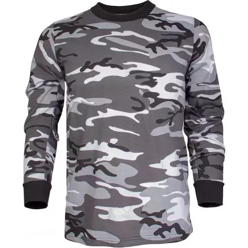 Men's Long Sleeve T-Shirt - Urban Camo