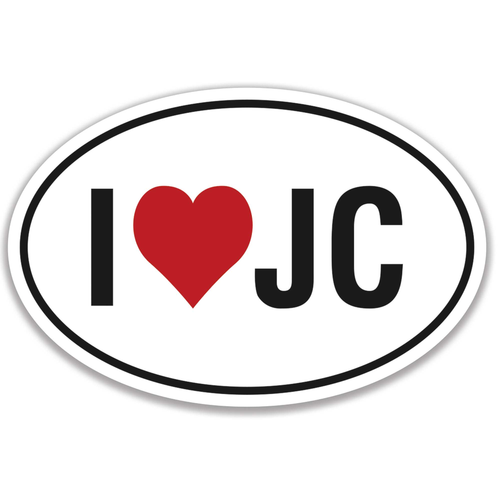 Sticker I Heart Jc Black White Red