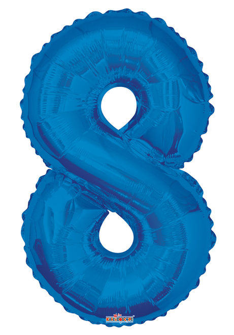 Royal Blue #8 Mylar Balloon