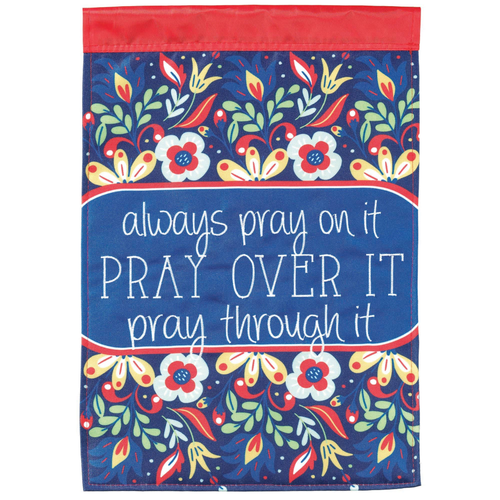 Flag Always Pray Applique Plus Garden