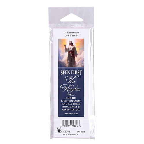 Packaged Bookmarks Seek His Kingdom 12Pk
