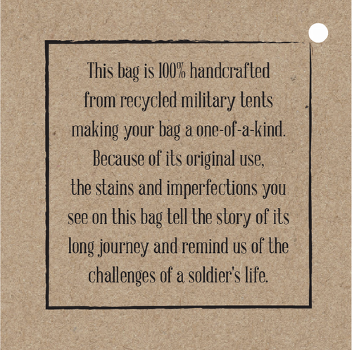 Be Kind To Animals Recycled Military Tent Crossbody