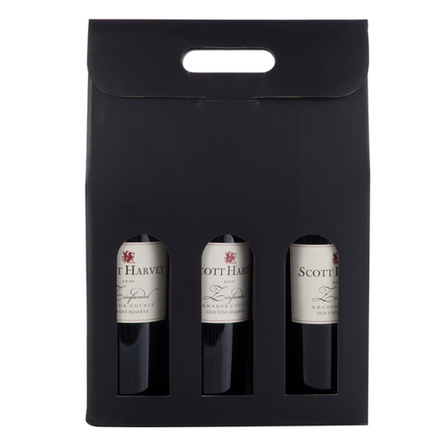 Black 3-Bottle Carrier by Cakewalk