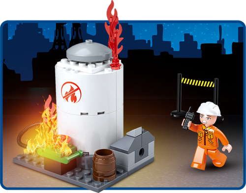 Fire Boat and Oil Tank Building Brick Kit (429 Pcs)
