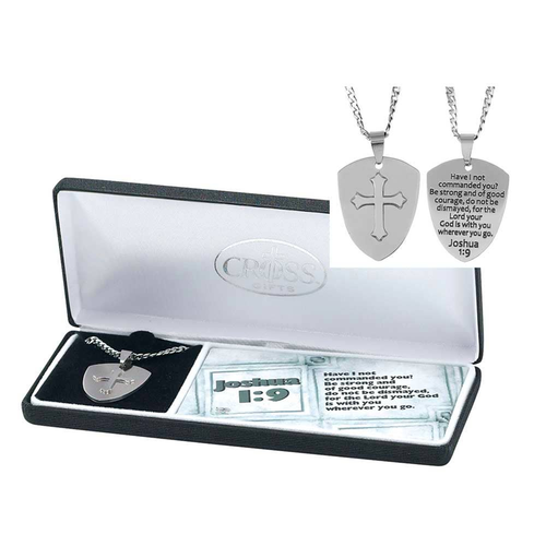 Stainless Steel Neclace Josh 1:9 Sheld