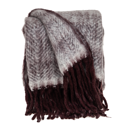 Parkland Collection Nagar Transitional Purple 52" x 67" WOVEN HANDLOOM Throw
