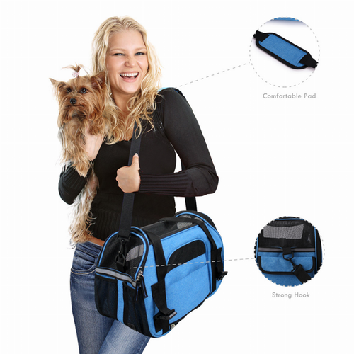 JESPET Soft-Sided Kennel Pet Carrier for Small Dogs, Cats, Puppy, Airline Approved Cat Carriers Dog Carrier Collapsible, Travel Handbag & Car Seat