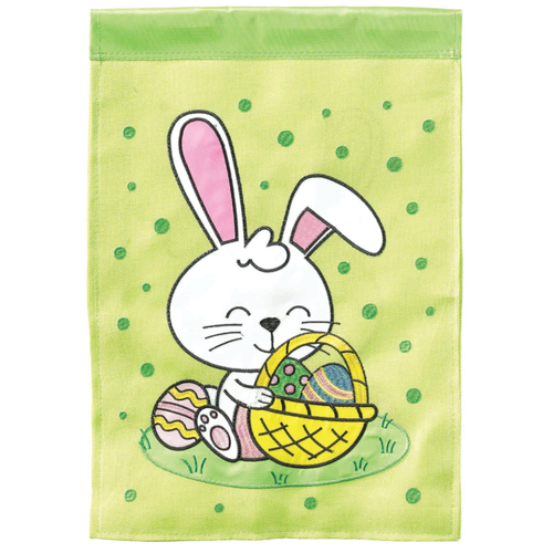 Easter Bunny Flag Burlap Garden