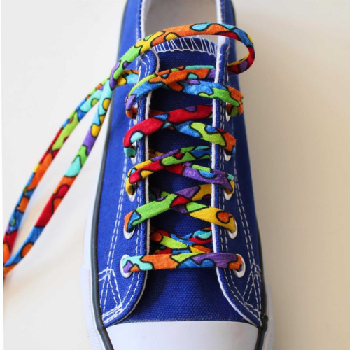 Jigsaw Puzzle Autism Awareness Shoelaces