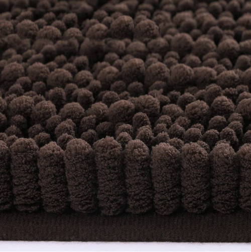 2 Piece Set Blue Cozy Plush Soft Chenille Bath Mat