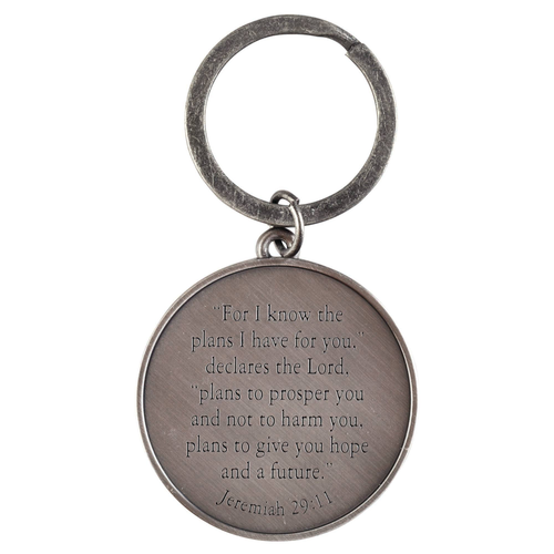 Keyring Cross For I Know The Plans