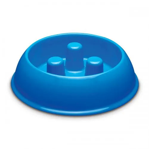 PS Plastic Slow Feeder Bowl 12oz Red