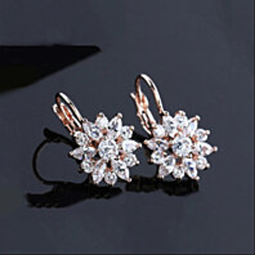Snowflowers Lovely Drop Earrings In 3 Tones