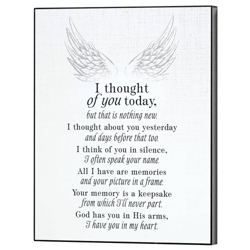 Plaque Wall I Thought Of You Mdf