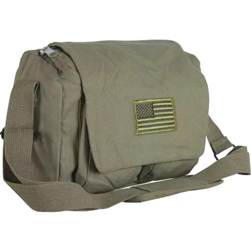 Retro Departure Shoulder Bag With USA Emblem