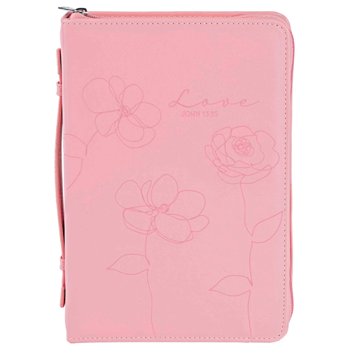 Bible Case Love Floral Pink XLarge