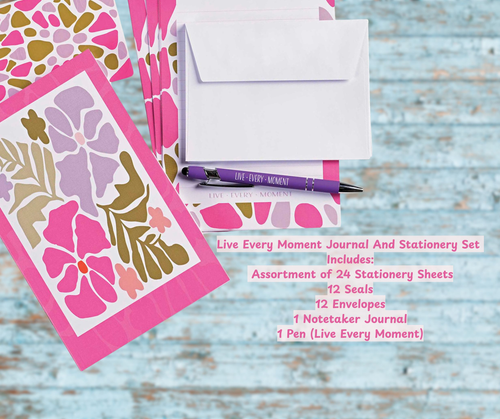 Journal Stationery Set Live Every Moment