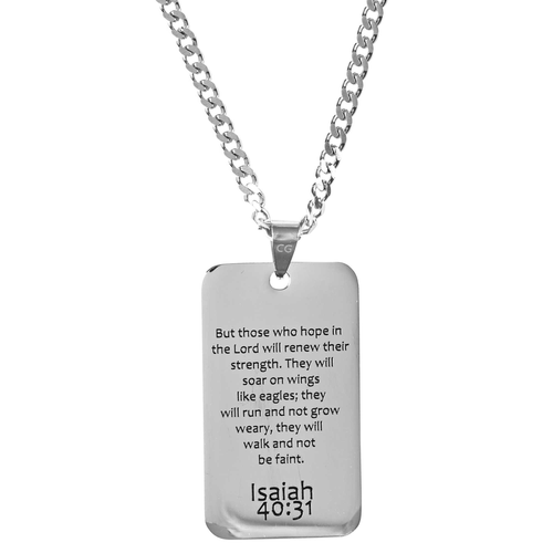 Necklace Blessed Nation Eagle Men Dogtag