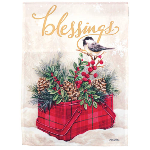 Bird In Vintage Tin Flag Poly