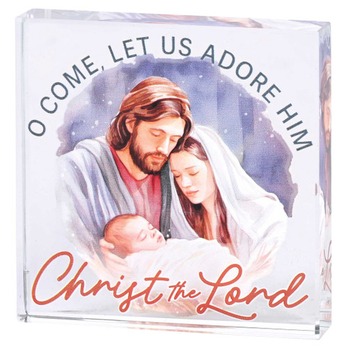Tabletop Glass Christ Is Lord 3X3