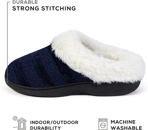Womens Cozy Memory Foam Slippers