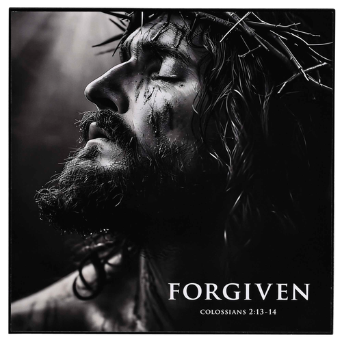 Wall Plaque 8x8 Forgiven Col. 2:13-14