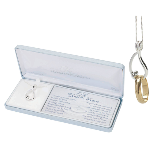 No Tears In Heaven' Ring Holder Necklace W/24" Chain 
