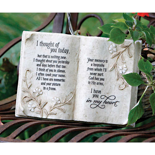 I Thought Of You Today Open Book Plaque