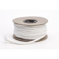 Draw cord, White 1/4 in cotton - 25 yard