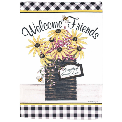 Flag Welcome Friends Polyester