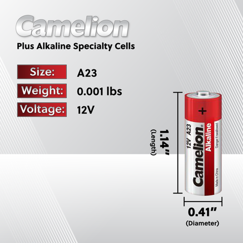 Camelion A23 12V Alkaline Specialty Cell 10 Pack (2 x 5Ct)