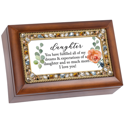 Petite Music Box Jeweled Daughter