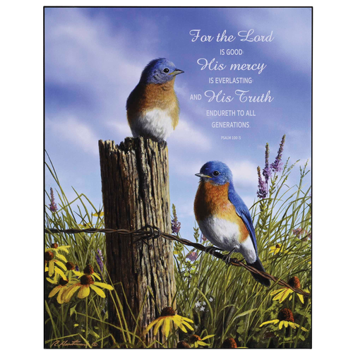 Wall Plaque For The Lord Is Good 11x14