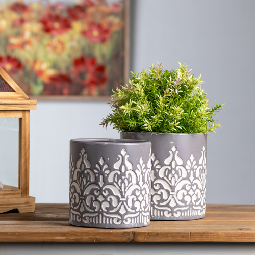 Ornate Metal Planter 