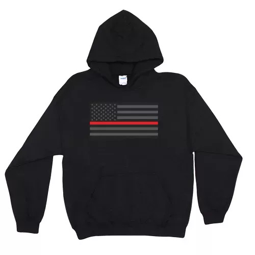 Pullover/Hooded Police/Thin Red Line Black