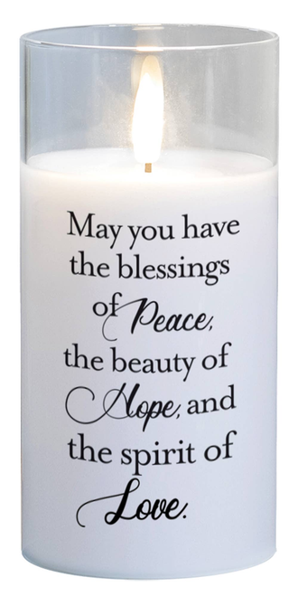 Led Candle May You Have Blessings 