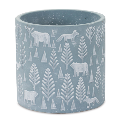 Woodland Winter Stone Planter 