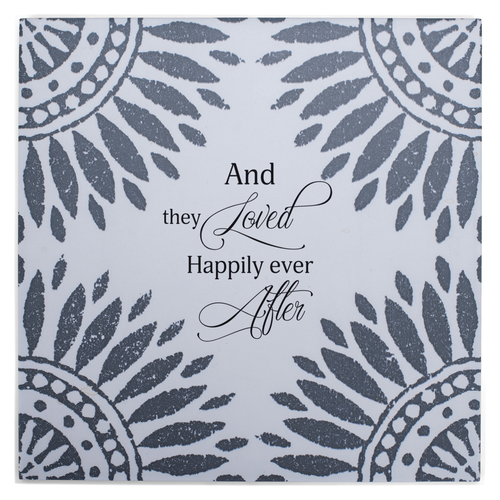 Tabletop Tile They Loved Happily Cream