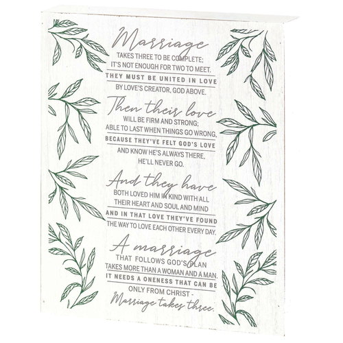 Plaque Marriage Takes Three Mdf