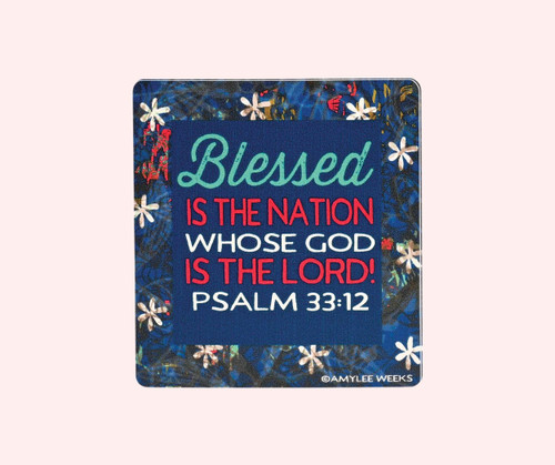 Sticker Blessed Is The Nation Whose God