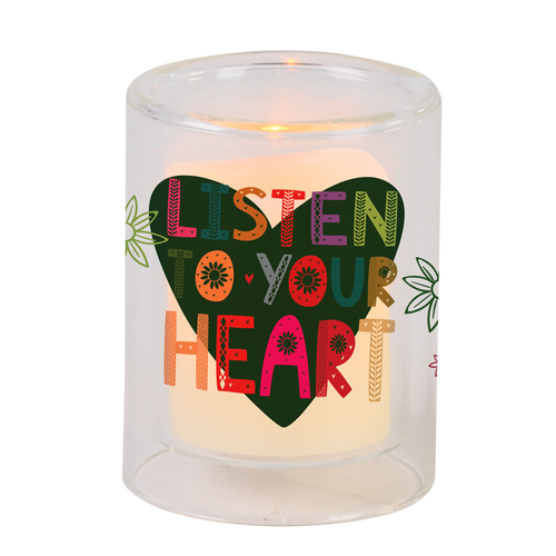 Candleholder Listen To Your Heart Votive