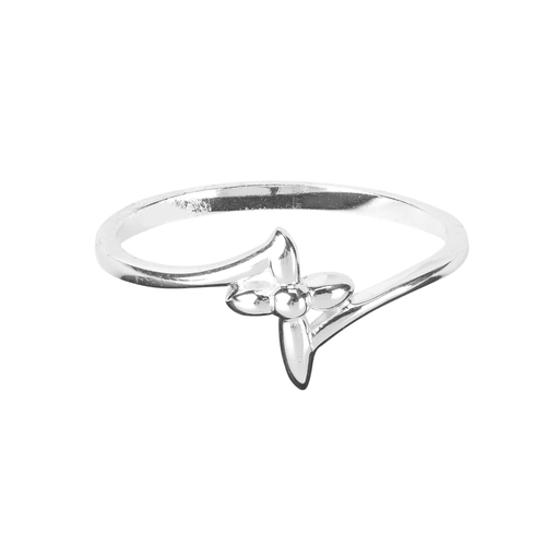 Ring Petal Cross Swirl Band Size 6