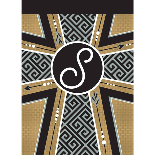 Garden Monogram S Cross Blap Flag