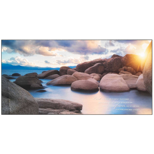 Wall Plaque Sunset Cove Isaiah 26:3-4