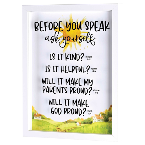 Framed Wall Art Before You Speak 11x14