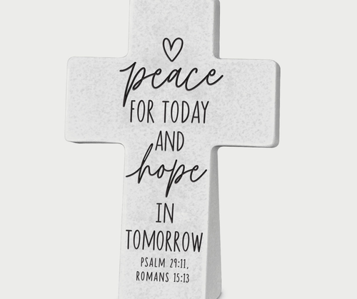 Tabletop Cross Peace For Today And Hope