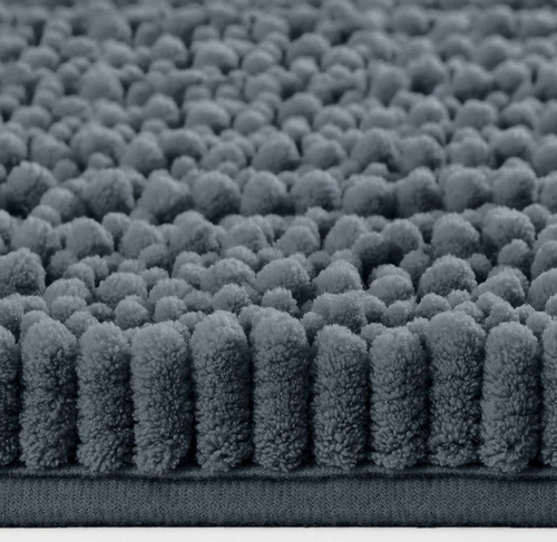 2 Piece Set Brown Cozy Plush Soft Chenille Bath Mat