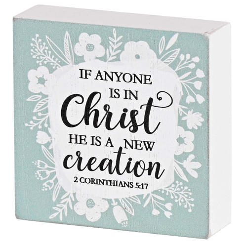 Tabletop Plaque If Anyone Is In Christ